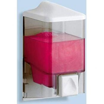 Gedy 26800200100 Dosificador de jabón, Transparente, Blanco