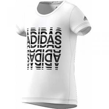 adidas Yg TR Font tee Camiseta, Unisex niños, Blanco/Negro, 116