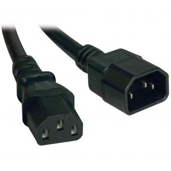 Tripp Lite - Cable (15A, 14AWG, (IEC-320-C14 a IEC-320-C13), 45.72 cm [18], Macho/hembra, C13 coupler, C14 coupler, Derecho, Derecho, Negro)
