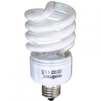 Walimex 12803 - Luz diurna espiral de 25 W para fotografía de estudio y productos, blanco