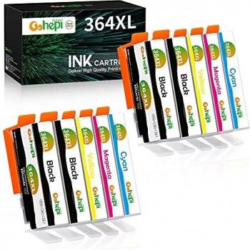 Gohepi Cartuchos de tinta de repuesto para HP 364 364XL, HP Photosmart 5510, 5520, 5522, 6520, B8550, C5388, HP Officejet 4620, HP Deskjet 3070A 4 Negro, 2 Cian, Magenta 2, 2 Amarillo