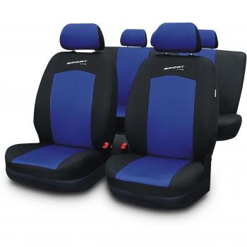 Bottari 10421 Juego de Fundas Elásticas Universales, Azul/Negro