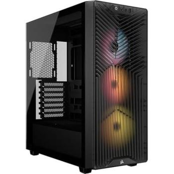 Caja Corsair 3200D RS ARGB Mid-Tower Humo con Vidrio Templado y 3 Ventiladores RS120 ARGB