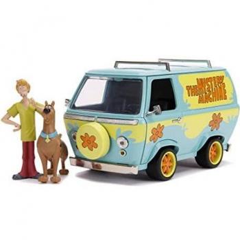 Jada-253255024 Furgoneta Escala 1:24 con Figuras: Scooby Doo y Shaggy Mistery Machine, Multicolor