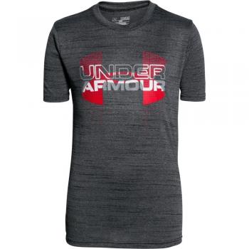 Under Armour - Camiseta de Manga Corta, de Entrenamiento, para niños, con Gran Logotipo, niño, Fitness T-Shirt und Tank Big Logo Hybrid Short Sleeve T, Negro
