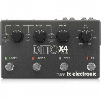 TC Electronic DITTO X4 LOOPER Simple Dual-Track Guitar Looper Pedal with Powerful Effects