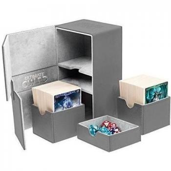 Ultimate Guard ugd010645 Twin Flip 'n 'Tray Deck Case 160 + tamaño estándar Xenoskin Gris