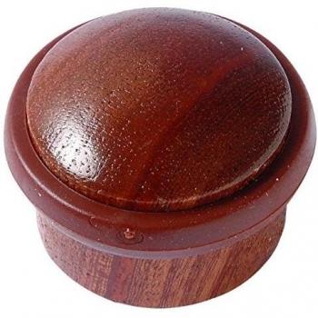 BRINOX Tope Madera cilíndrico Adhesivo, Sapeli, 2.9x3.5x3.5 cm