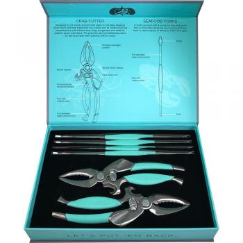 TOADFISH Crab and Lobster Tool Set - 2 Crab Cutters, Blue