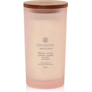Candela Ecológica Chesapeake Bay - Quietud y Pureza 355 g, Aromaterapia Rosa Water, Duración hasta 82 horas