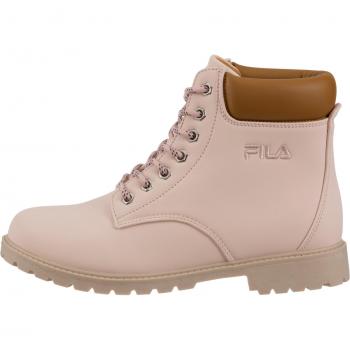 Chic Pink Lace-Up Boots with Embroidery Details - EU37/US7