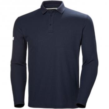 Helly Hansen Men's Crewline Long Sleeve Polo Shirt Navy - XXL