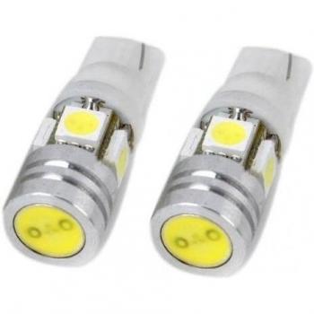 1pc T10 12 V 4 W 160LM 5 5050 SMD LED Light Auto Lamp coche Bulb White