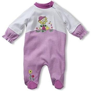 Schnizler Interlock, Schlafanzug, Sonnenblume - Pijama Bebé-Niña, color violeta, talla 50