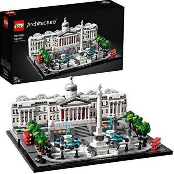 LEGO Architecture - Trafalgar Square Nuevo maqueta de juguete para construir el emblemático espacio de Londres, incluye Taxis y Autobuses Típicos de la Ciudad