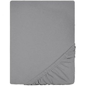 CelinaTex Lucina Sábanas Ajustables Revestimiento para Cama Boxspring algodón 90x200-100x200 cm Gris Oscuro