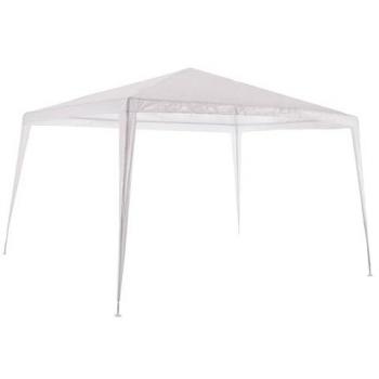 Carpa Desmontable Blanca de Rafia PE 3x3m con Estructura de Acero, Protección UV y Resistente al Agua para Exteriores