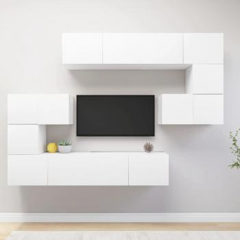 vidaXL Set de muebles para TV 8 piezas madera contrachapada 80 x 30 x 30 cm