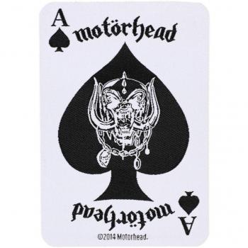 Motörhead Ace Of Spades Card Patch - White/Black Unisex