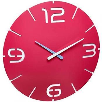 Reloj de pared analógico colorido diseño Contour, rosa, TFA 60.3047.12