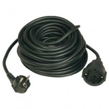 Prolongador eléctrico negro con toma de tierra 3x1.5mm 15m 3500W GSC