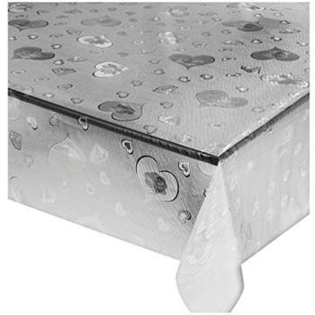 Mantel Transparente Antimanchas Moderno 140x400 cm Plastificado Brillante PVC