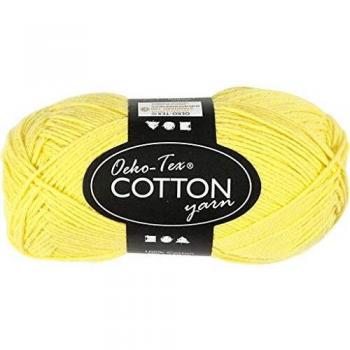 Pelote de hilo de algodón 50 g amarillo 100% algodón muy buena calidad 170 m