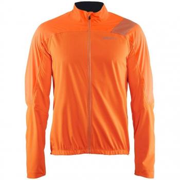 Craft Hombre Verve Rain Jacket M Lluvia Chaqueta, Primavera/Verano, Hombre, Color flourange, tamaño Large