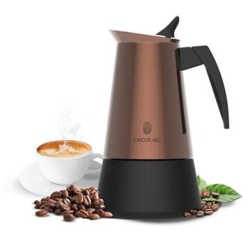 Cafetera Italiana Cecotec Piccolina 900 Red 450ml, Acero Inoxidable, Apta Inducción y Gas, 10 Tazas, Filtro Premium, Mango Termorresistente