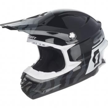 Scott 350 Pro Track MX Enduro Moto/Bike Casco Negro/Blanco 2017