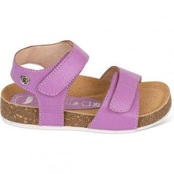 Chetto Sandalia Bios de Piel Elegante y Moderna con Velcro - Morado