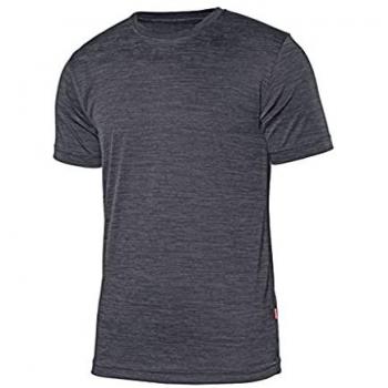 Camiseta Técnica Jaspeada de Manga Corta Velilla Hombre Gris Oscuro L 105507