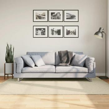 Alfombra corta HUARTE suave y lavable en crema 140x200 cm