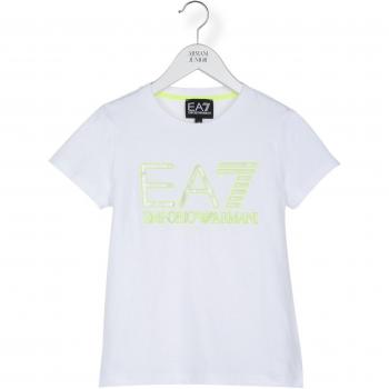 Ea7 Large Logo T-shirt AGE 14 WHITE