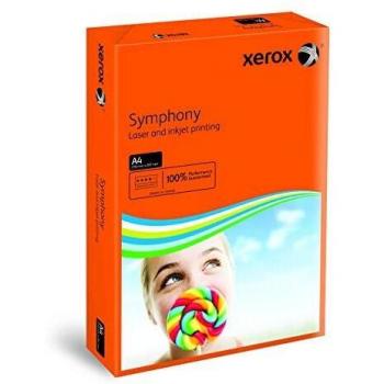 Papel Xerox Symphony A4 80g/m² Naranja Intenso (Paquete de 500 Hojas)