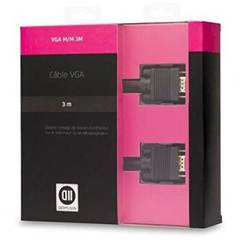 Cable VGA macho/macho 3 metros negro