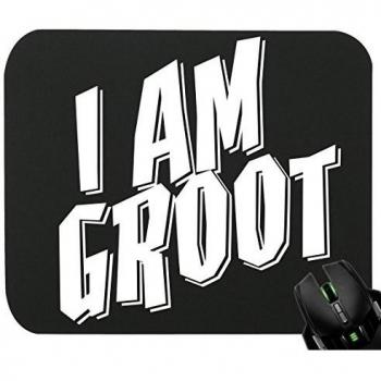 Estoy Groot texto Touchlines - Ratón para videojuegos y 230 x 190 x 5 mm oficina, negro - negro, 230x190x5mm