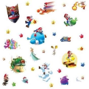 Jomoval Roommates - Adhesivo reposicionable para Pared, diseño de Super Mario Galaxy 2 Nintendo, Multicolor