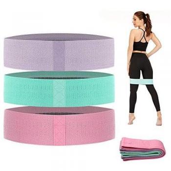 Pulchram Bandas de Resistencia 3 Pcs con una Bola de Masaje, 3 Bandas de Ejercicio de Entrenamiento de Nivel de Resistencia para Caderas Yglúteos, Hogar, Yoga, Pilates, Gimnasio