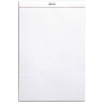 Bloc de Notas Rhodia A4+ Microperforado, Cuadriculado, 80 Hojas, Papel Blanco de 80g