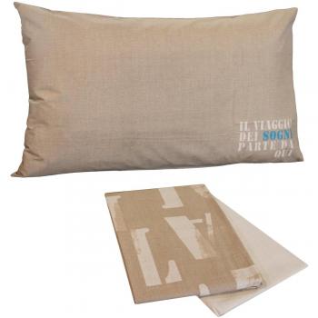 Completo edredón bolsa cama individual 1 una plaza Zucchi Easy Chic vestifacile Message 100% Puro Algodón