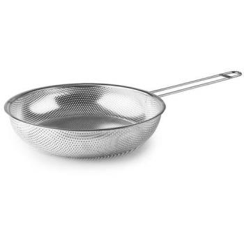 Sartén para barbacoas perforada de acero inoxidable 28cm Ibili