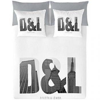 Devota&Lomba Juego de Fundas Nórdicas New York Blanco / Gris Cama 135