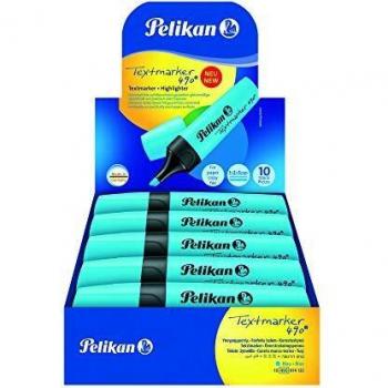 Pelikan - Subrayadores Fluorescentes - 490 - 10 Unidades - Color Azul - Material Oficina y Papeleria