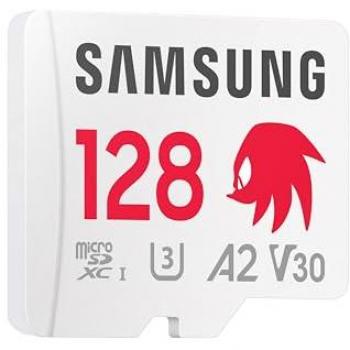 Tarjeta microSDXC Samsung PRO Plus Sonic the Hedgehog 128 GB UHS-I U3, Clase 10, Adaptador SD incluido, Velocidades hasta 180 MB/s lectura y 130 MB/s escritura