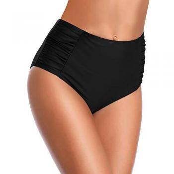 SHEKINI Ropa de Baño para Mujer Traje de Baño Vintage Cintua Alta Bikini Fondo Sexy Volantes Natación Retro Fruncido Estilo Trjes de Baño