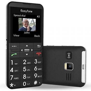 Easyfone Prime-A7 Teléfono Móvil para Personas Mayores con Teclas Grandes y botón SOS, GPS, Base cargadora