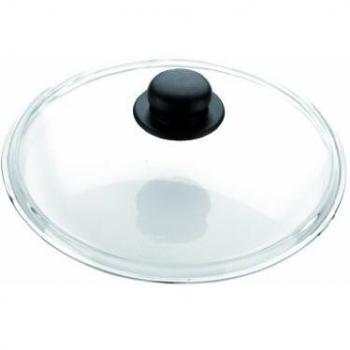 Tescoma Tapa Vidrio 26CM UNICOVER, Negro/Transparente