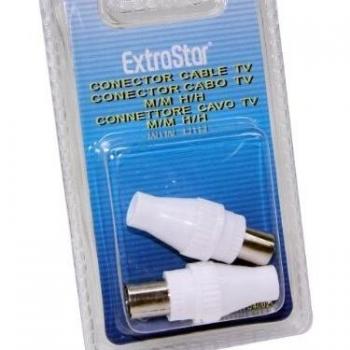 CONECTOR RECTO TV MACHO/HEMBRA