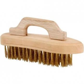 Cepillo Metálico de 24 cm con Mango de Madera Resistente para Piedra Natural
